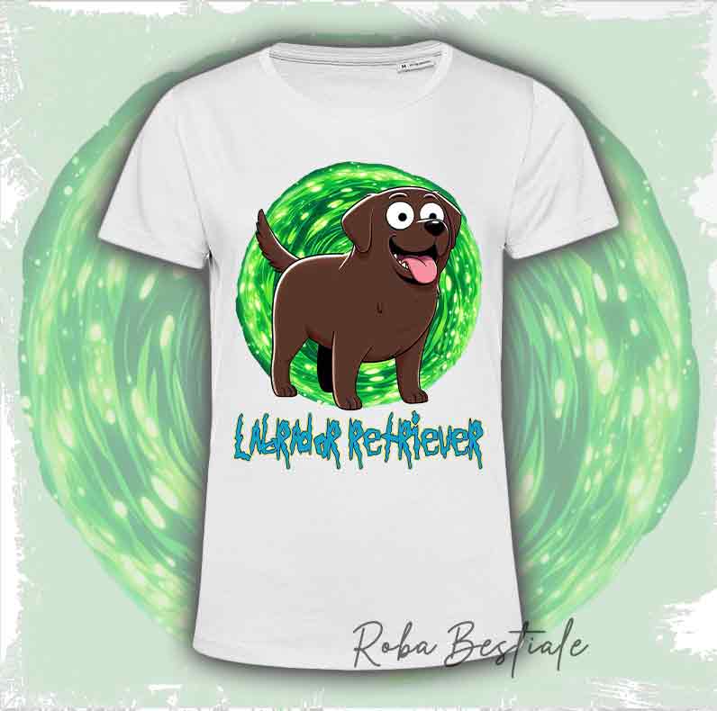 RICK & MORTY - LABRADOR RETRIEVER Chocolate T-Shirt