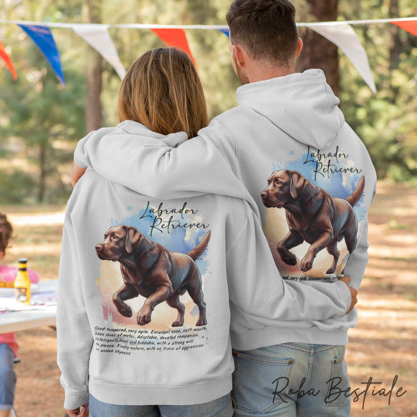 Felpa BEHAVIOR - LABRADOR RETRIEVER Chocolate - Standard FCI - Unisex - Grigia - dalla XS alla 3XL