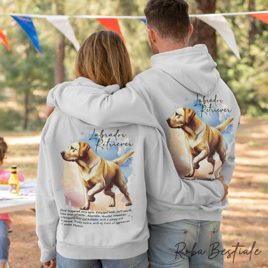 Felpa BEHAVIOR - LABRADOR RETRIEVER Giallo - Standard FCI - Unisex - Grigia - dalla XS alla 3XL