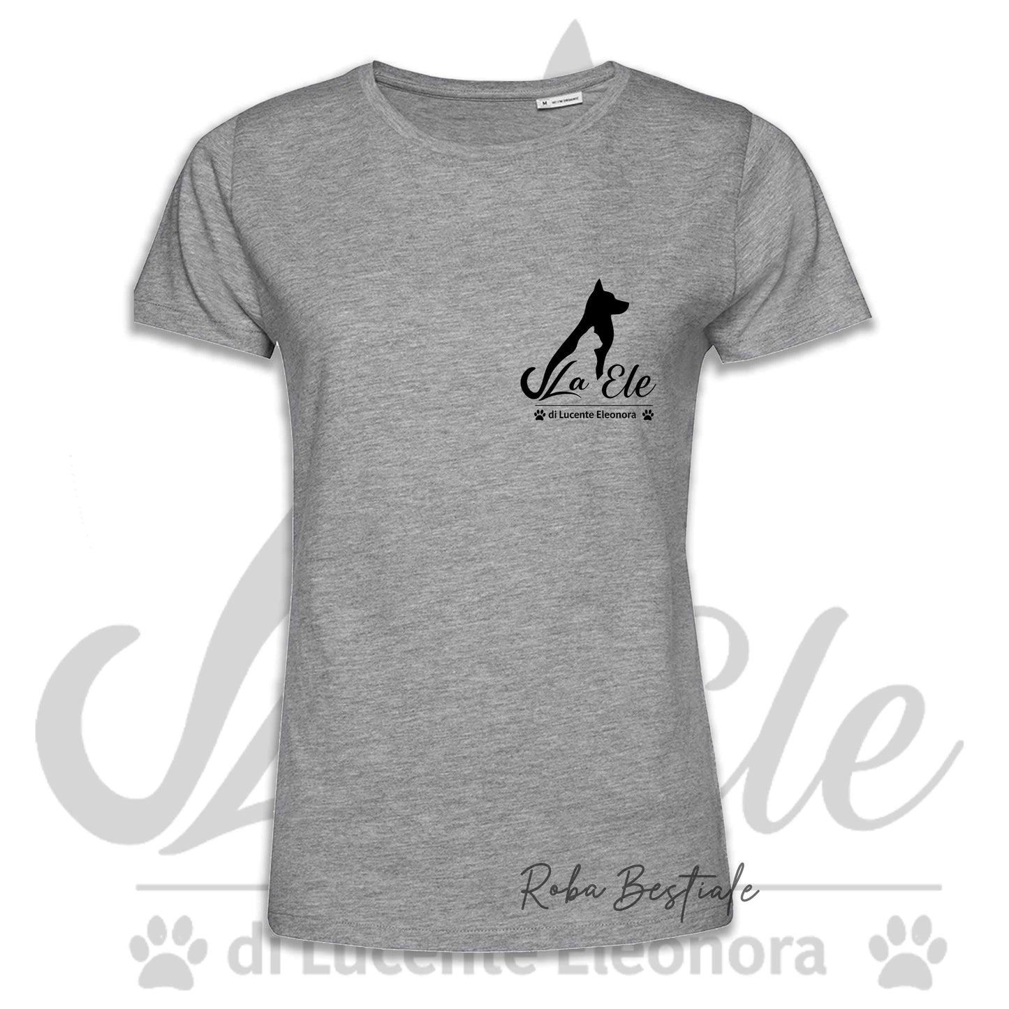 T-Shirt LA ELE di Eleonora Lucente - Logo BIANCO o NERO - 100% Cotone, NERA, BIANCA o GRIGIA, Uomo o Donna - dalla XS alla 5XL