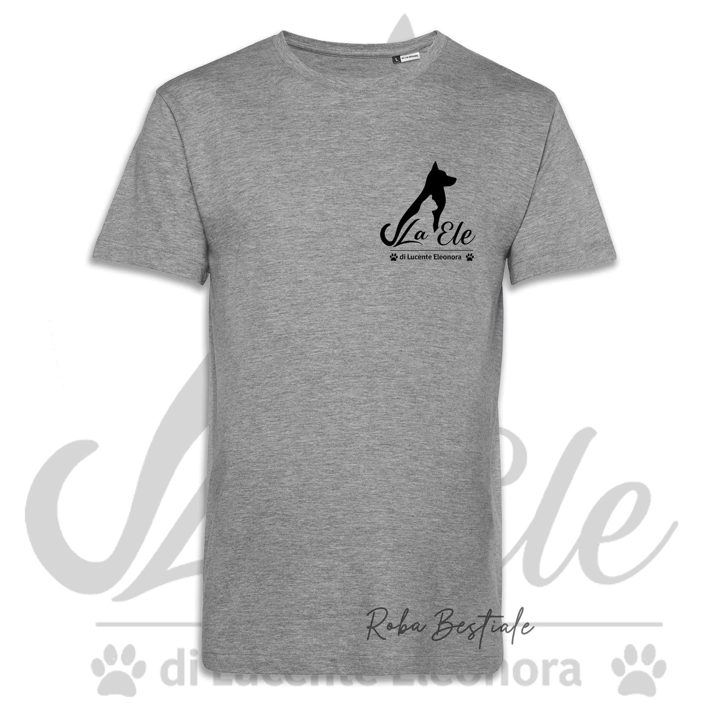 T-Shirt LA ELE di Eleonora Lucente - Logo BIANCO o NERO - 100% Cotone, NERA, BIANCA o GRIGIA, Uomo o Donna - dalla XS alla 5XL