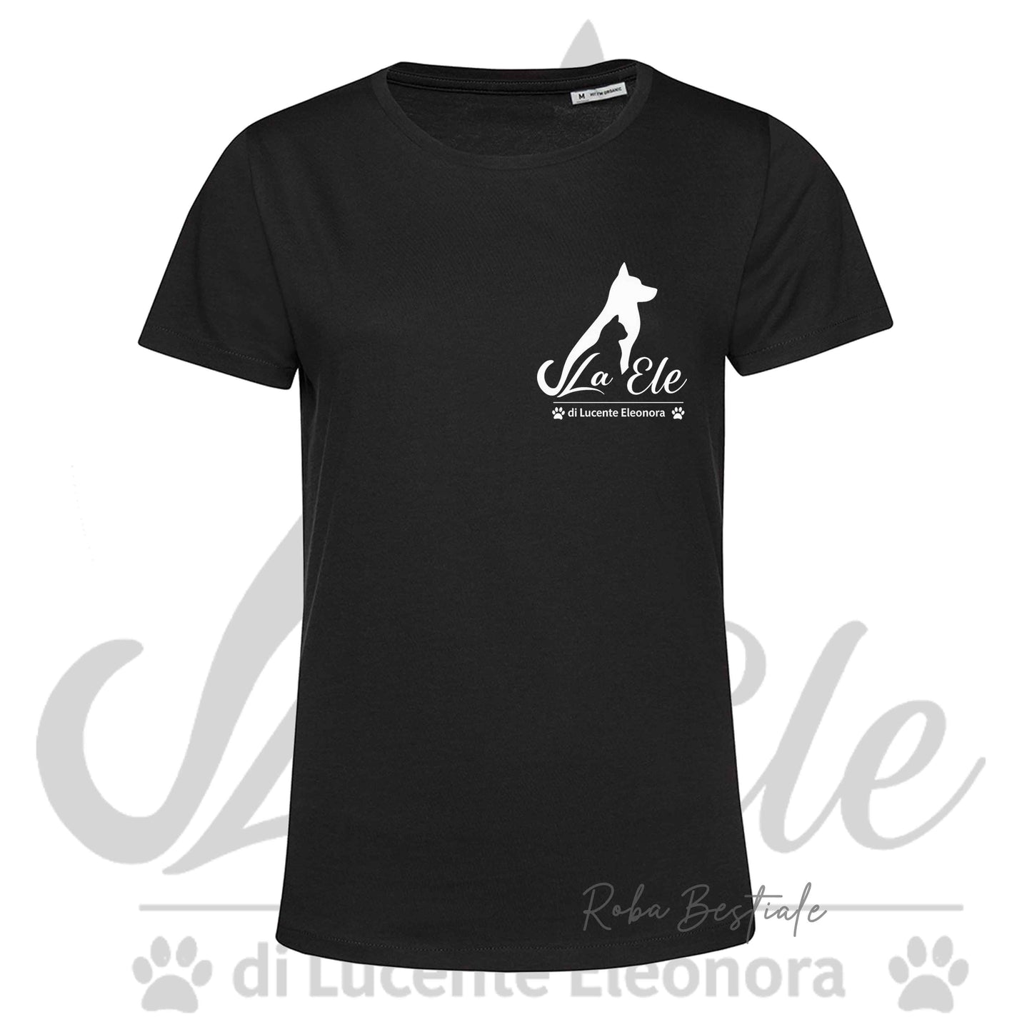 T-Shirt LA ELE di Eleonora Lucente - Logo BIANCO o NERO - 100% Cotone, NERA, BIANCA o GRIGIA, Uomo o Donna - dalla XS alla 5XL
