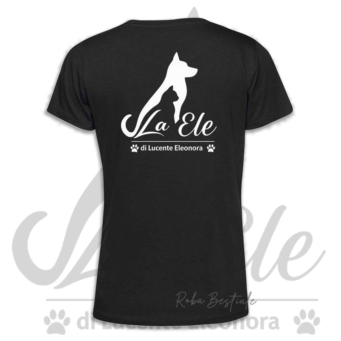 T-Shirt LA ELE di Eleonora Lucente - Logo BIANCO o NERO - 100% Cotone, NERA, BIANCA o GRIGIA, Uomo o Donna - dalla XS alla 5XL