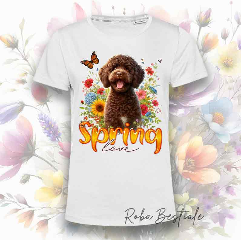 T-Shirt SPRING LOVE - LAGOTTO ROMAGNOLO Marrone