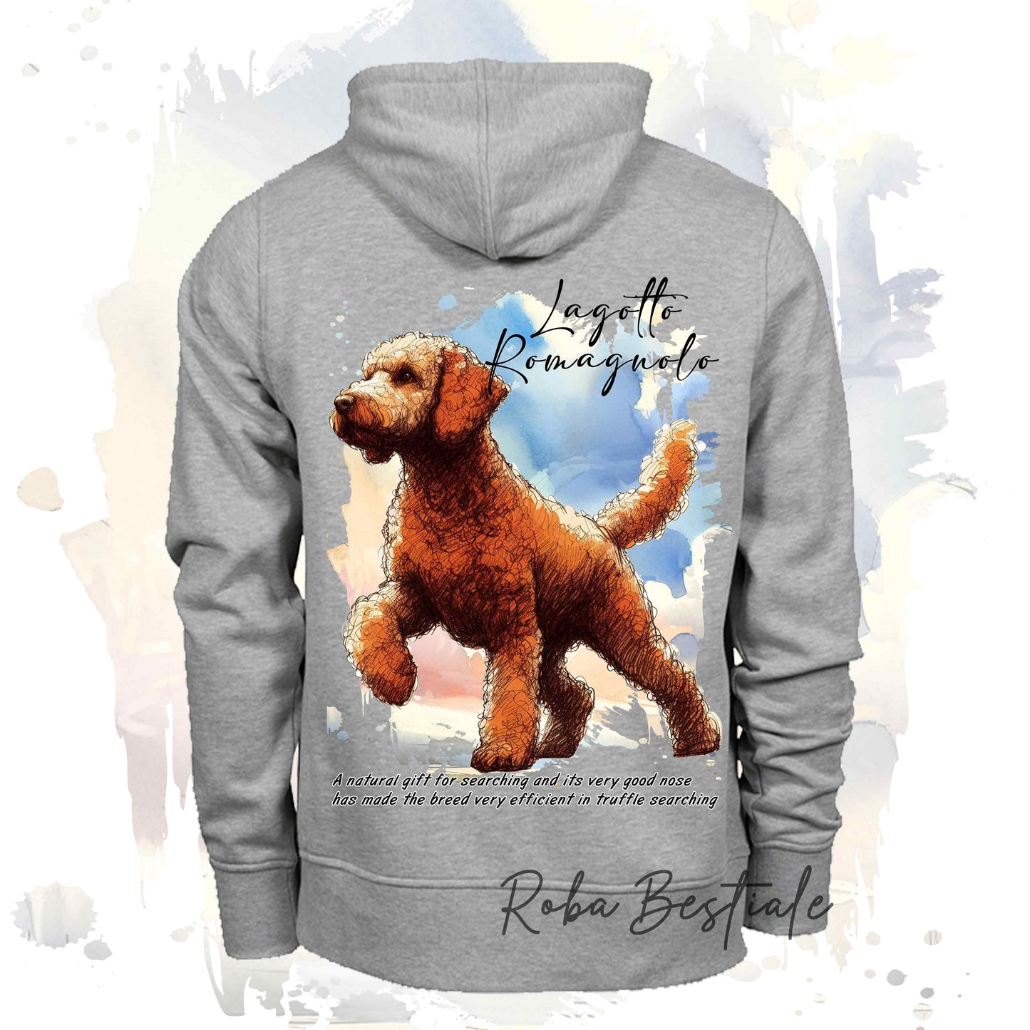 Felpa BEHAVIOR - LAGOTTO ROMAGNOLO Arancio - Standard FCI - Unisex - Grigia - dalla XS alla 3XL