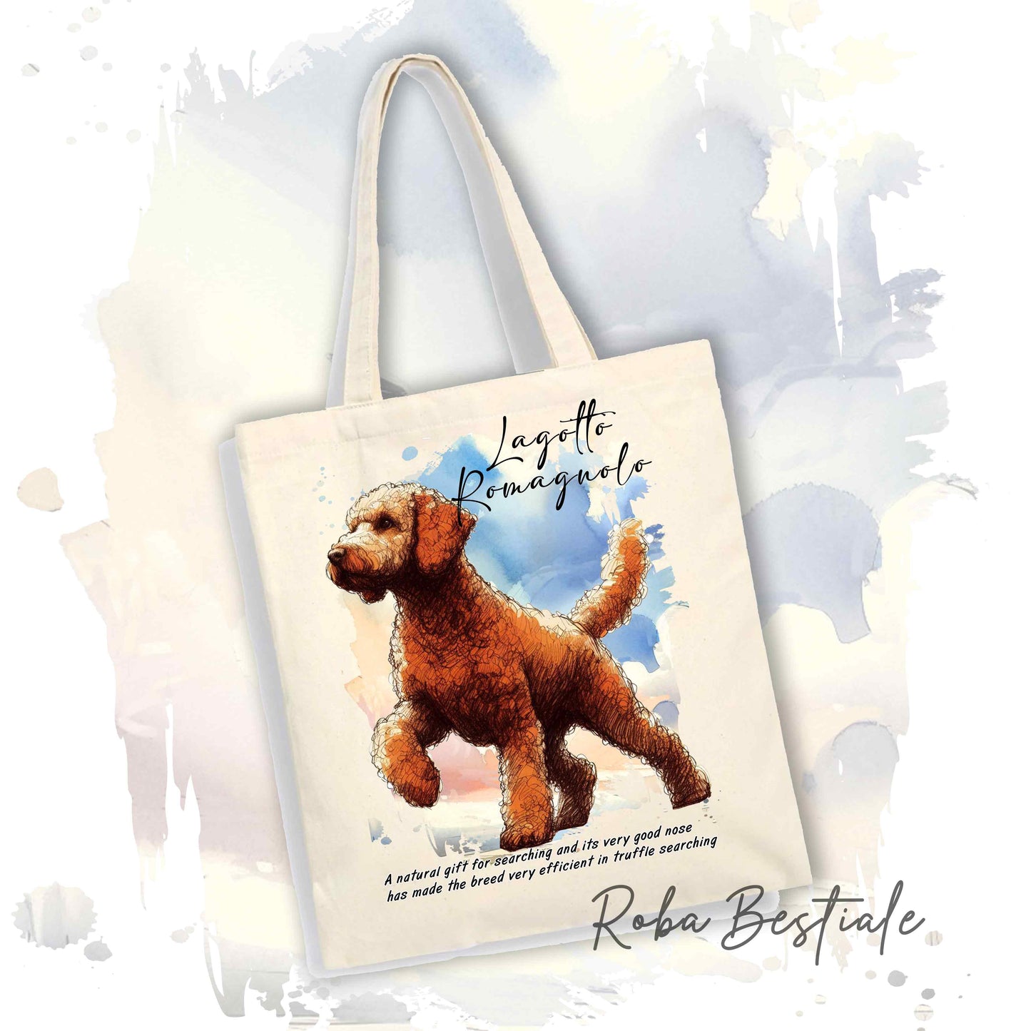 Shopper BEHAVIOR - LAGOTTO ROMAGNOLO Arancio - Standard FCI - Diversi colori disponibili, 100% Cotone