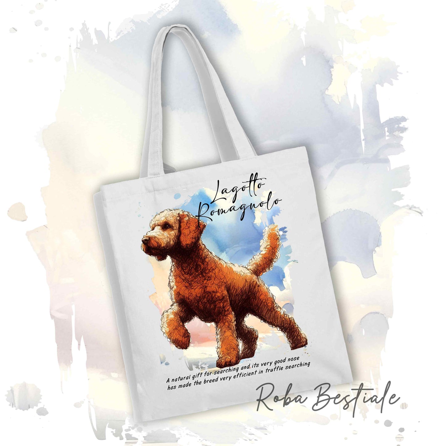 Shopper BEHAVIOR - LAGOTTO ROMAGNOLO Arancio - Standard FCI - Diversi colori disponibili, 100% Cotone
