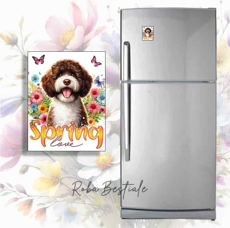 SPRING LOVE Magnet - LAGOTTO ROMAGNOLO White Brown
