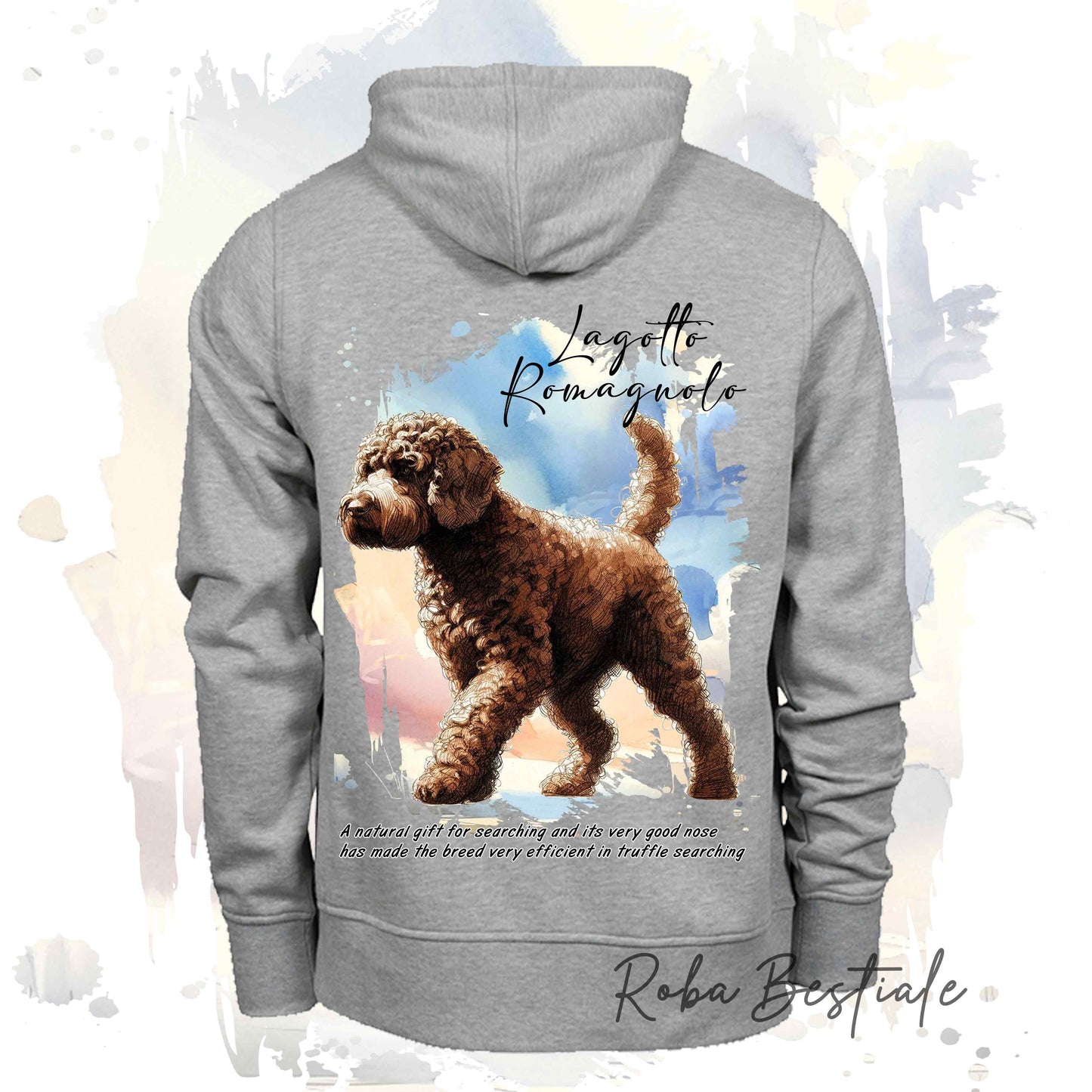 Felpa BEHAVIOR - LAGOTTO ROMAGNOLO Marrone - Standard FCI - Unisex - Grigia - dalla XS alla 3XL