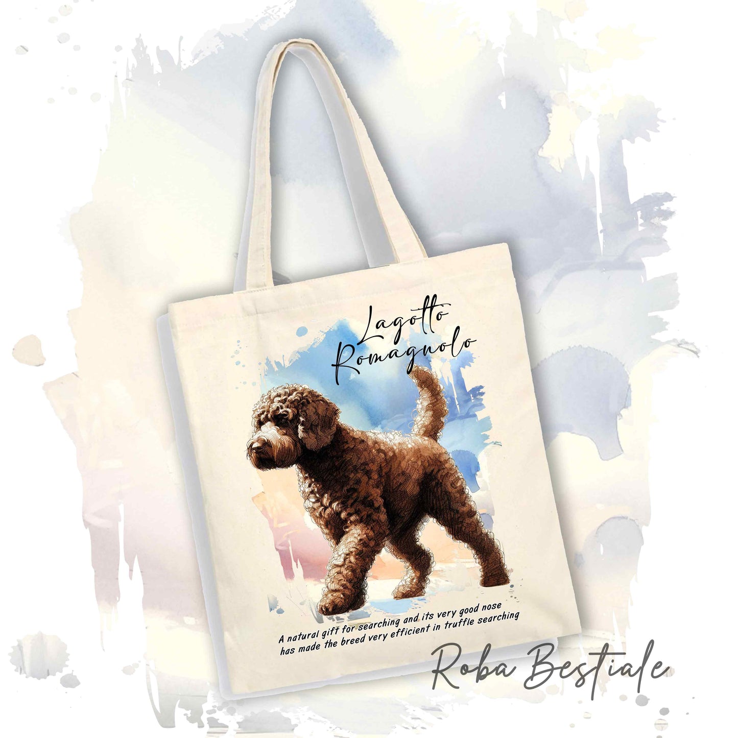 Shopper BEHAVIOR - LAGOTTO ROMAGNOLO Marrone - Standard FCI - Diversi colori disponibili, 100% Cotone