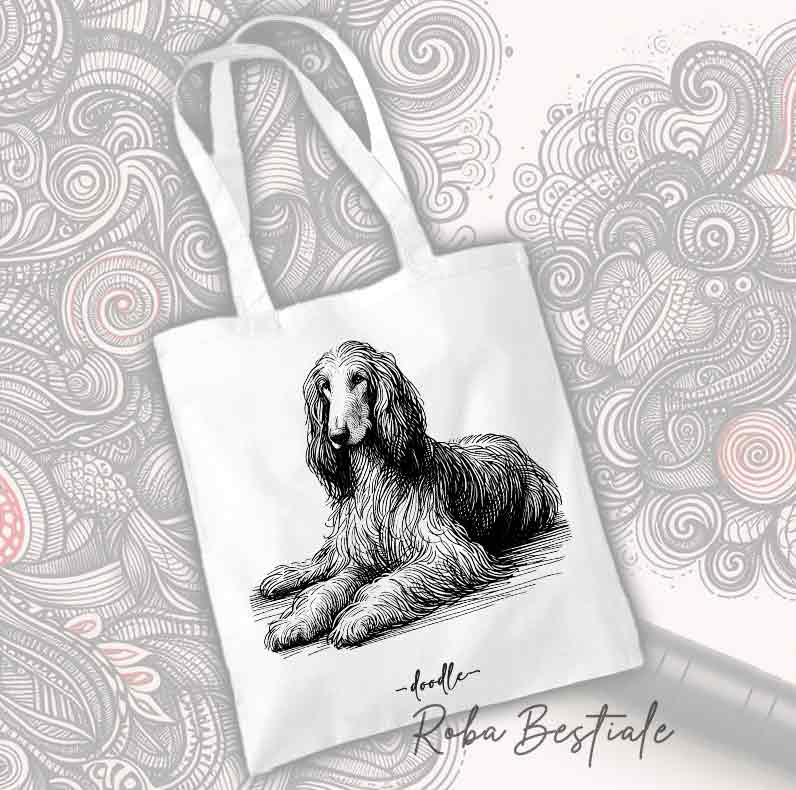 Shopper DOODLE - LEVRIERO AFGANO