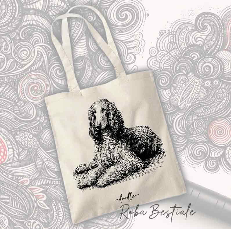 Shopper DOODLE - LEVRIERO AFGANO