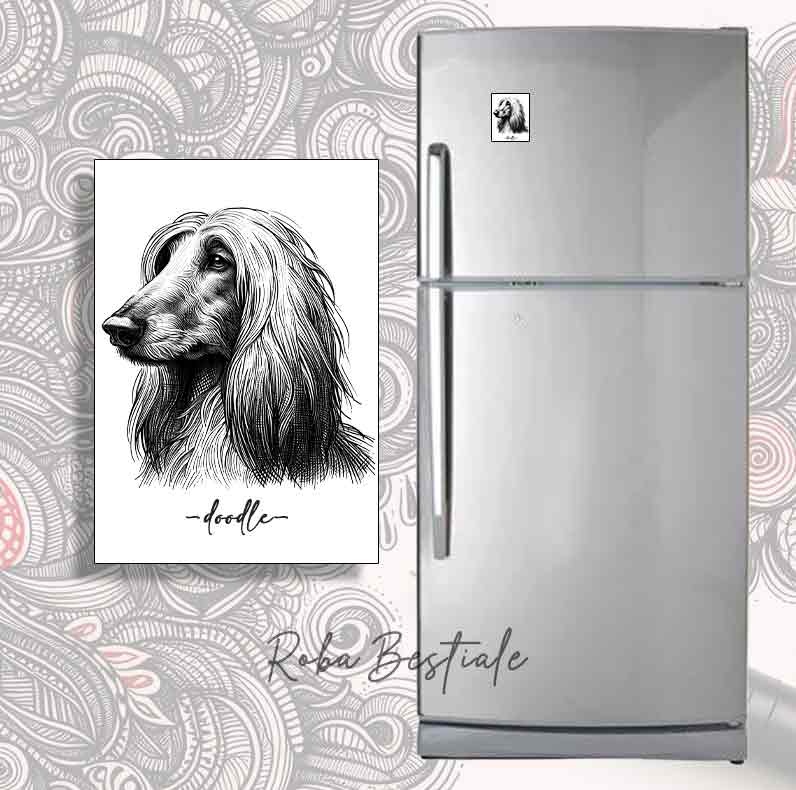 Magnete DOODLE - LEVRIERO AFGANO
