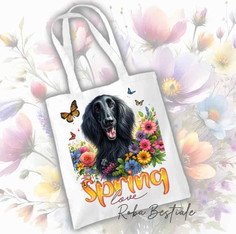 Shopper SPRING LOVE - LEVRIERO AFGANO Nero