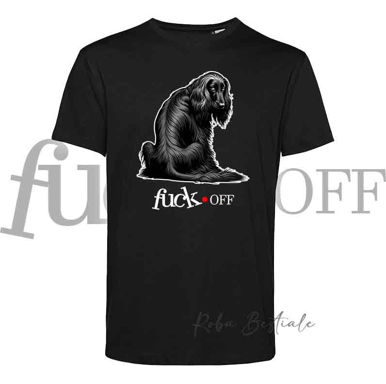 T-Shirt F**K OFF - LEVRIERO AFGANO Nero - Bianca o Nera - Uomo o Donna - dalla XS alla 5XL