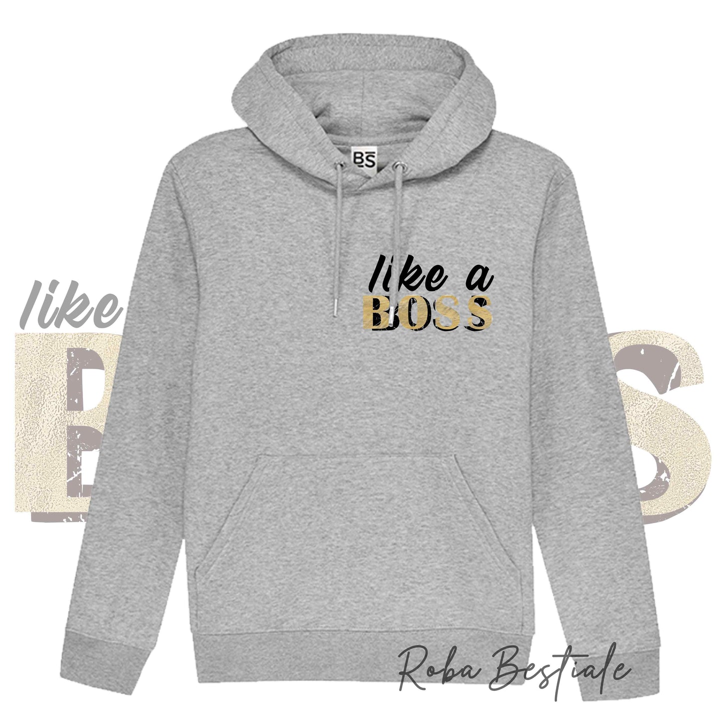 Felpa LIKE A BOSS - PASTORE OLANDESE - Unisex - Grigia - dalla XS alla 3XL