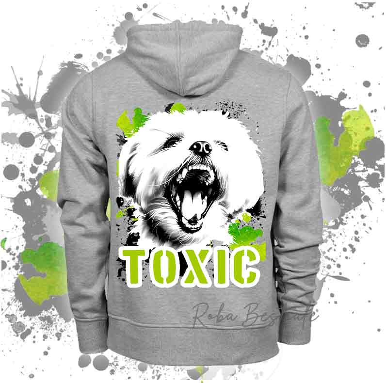 Felpa TOXIC - MALTESE - Unisex - Grigia - dalla XS alla 3XL