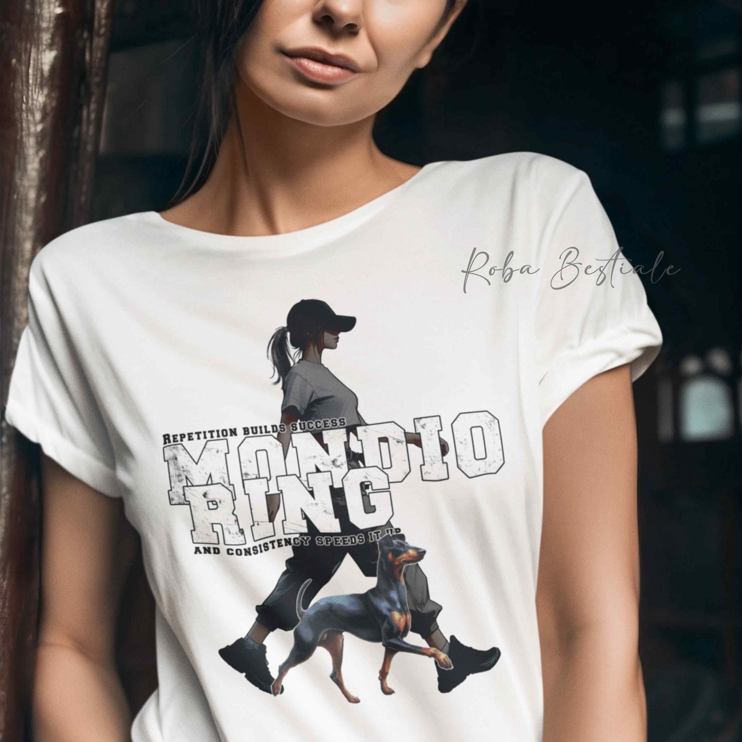 T-Shirt MONDIORING5 - MANCHESTER TERRIER + DONNA - Bianca, Uomo o Donna - dalla XS alla 5XL
