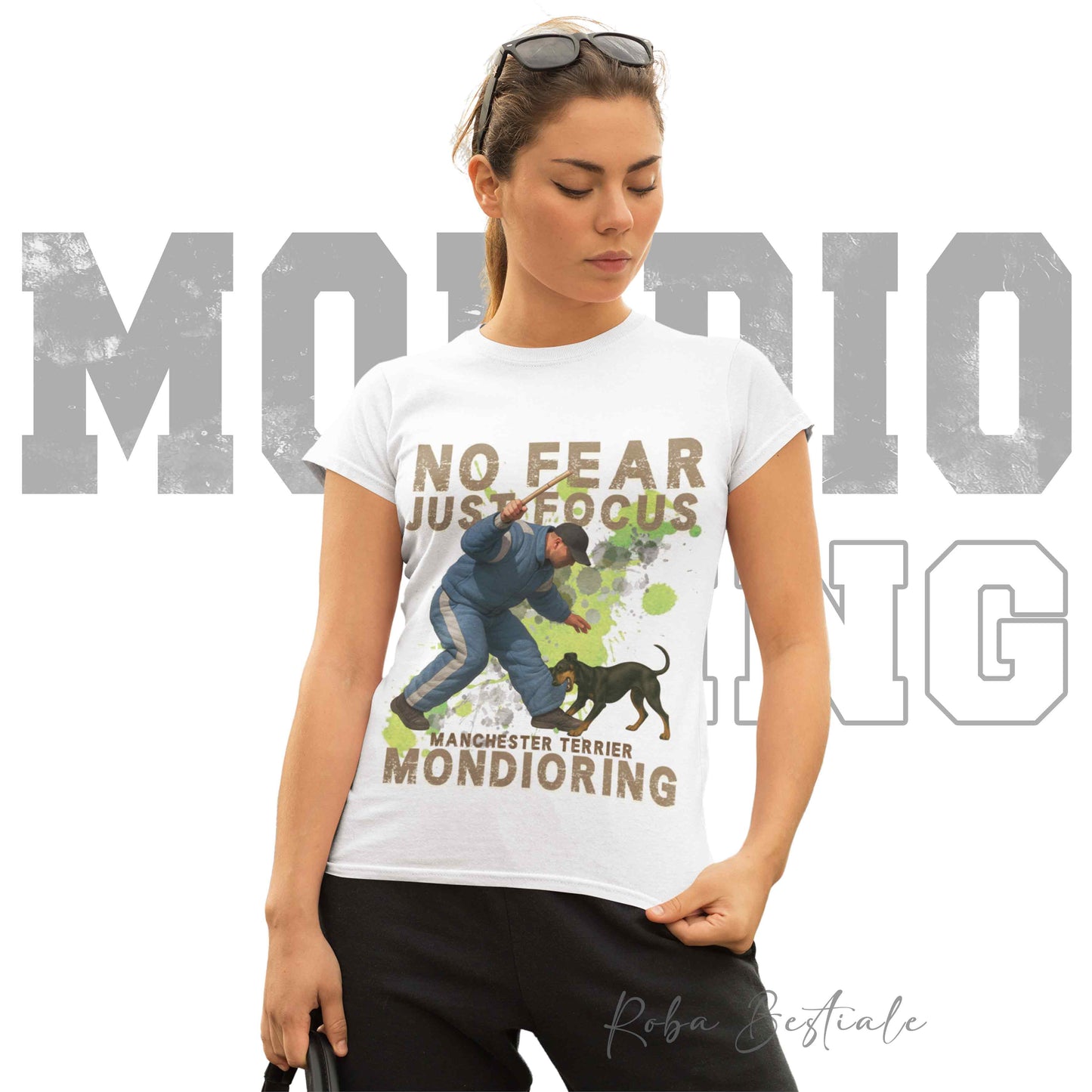 T-Shirt MONDIORING2 - MANCHESTER TERRIER - Uomo o Donna - dalla XS alla 5XL
