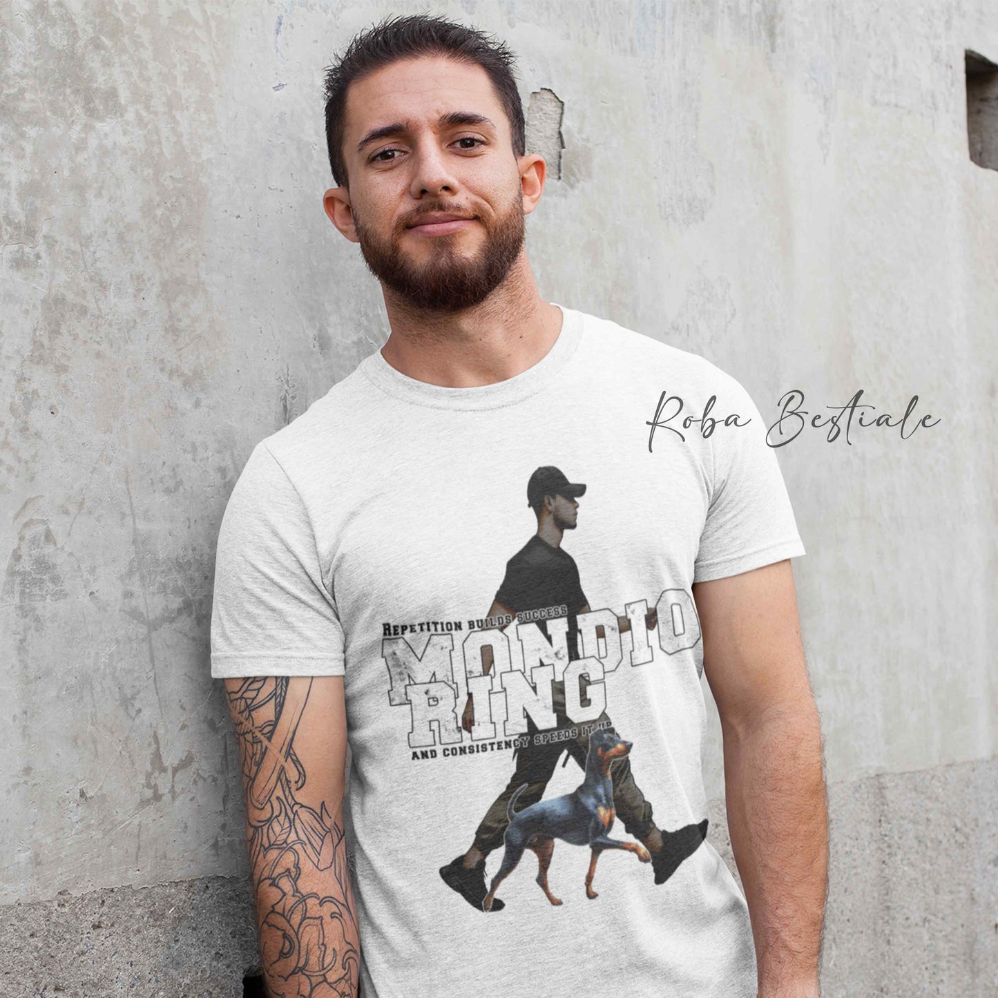 T-Shirt MONDIORING5 - MANCHESTER TERRIER + UOMO - Bianca, Uomo o Donna - dalla XS alla 5XL