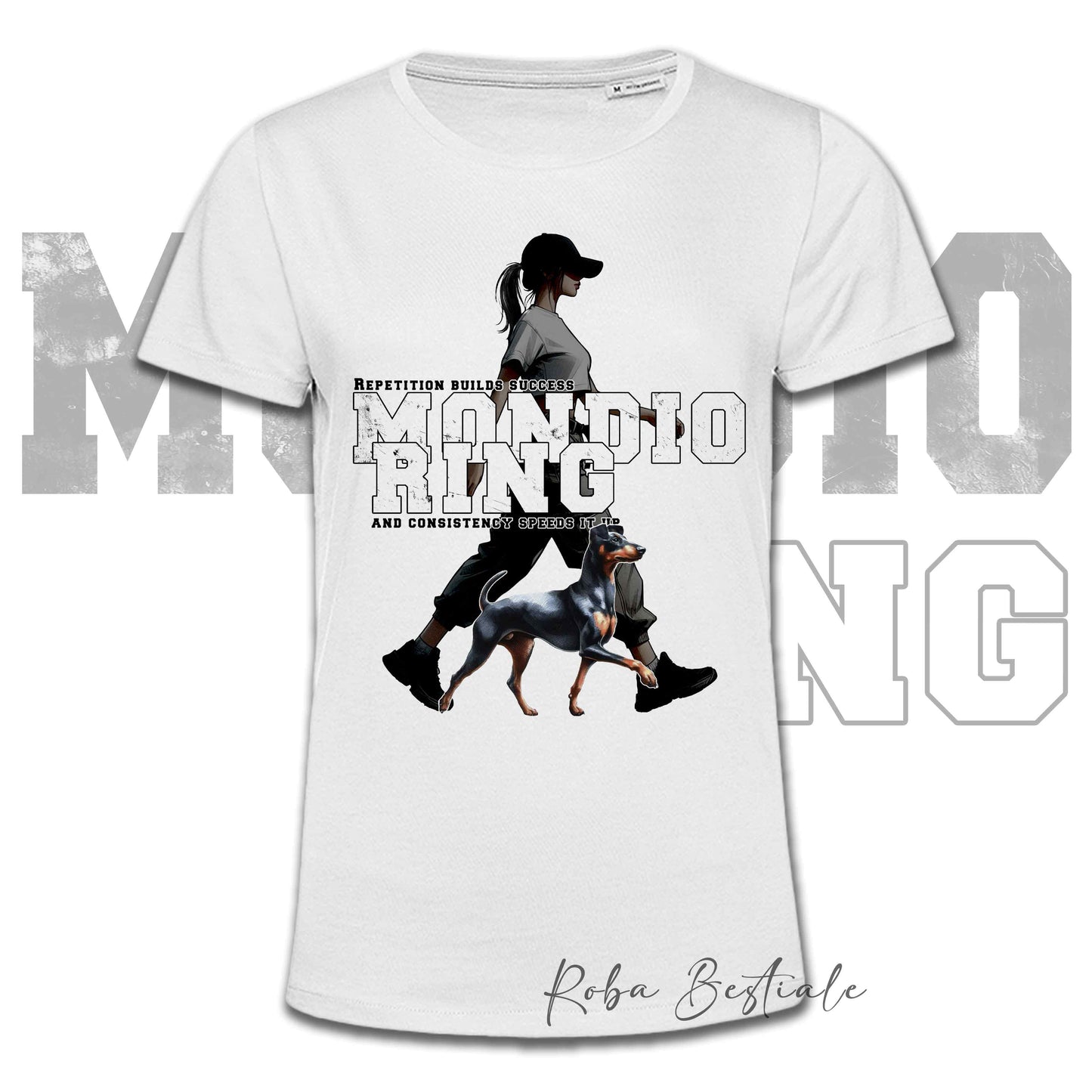 T-Shirt MONDIORING5 - MANCHESTER TERRIER + DONNA - Bianca, Uomo o Donna - dalla XS alla 5XL