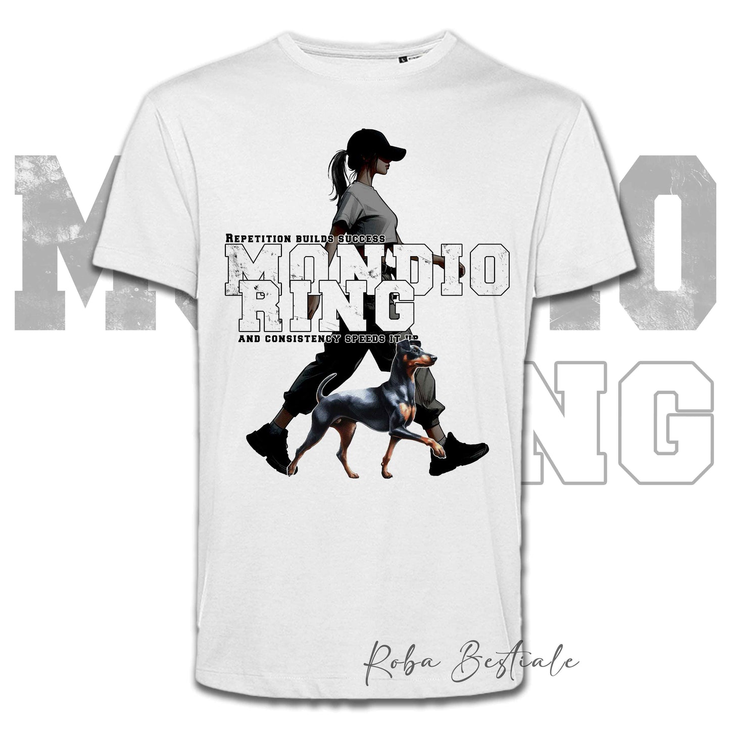 T-Shirt MONDIORING5 - MANCHESTER TERRIER + DONNA - Bianca, Uomo o Donna - dalla XS alla 5XL