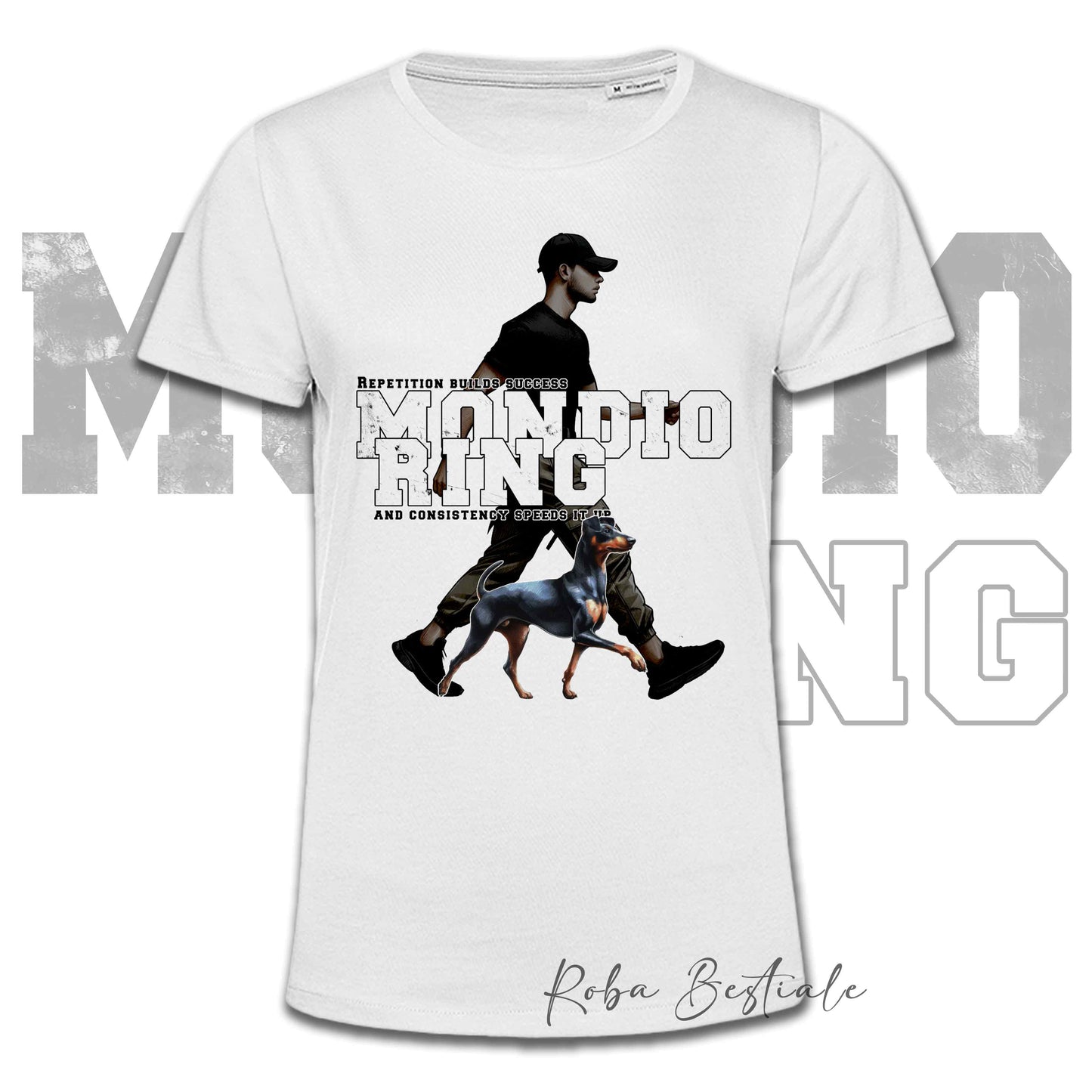 T-Shirt MONDIORING5 - MANCHESTER TERRIER + UOMO - Bianca, Uomo o Donna - dalla XS alla 5XL