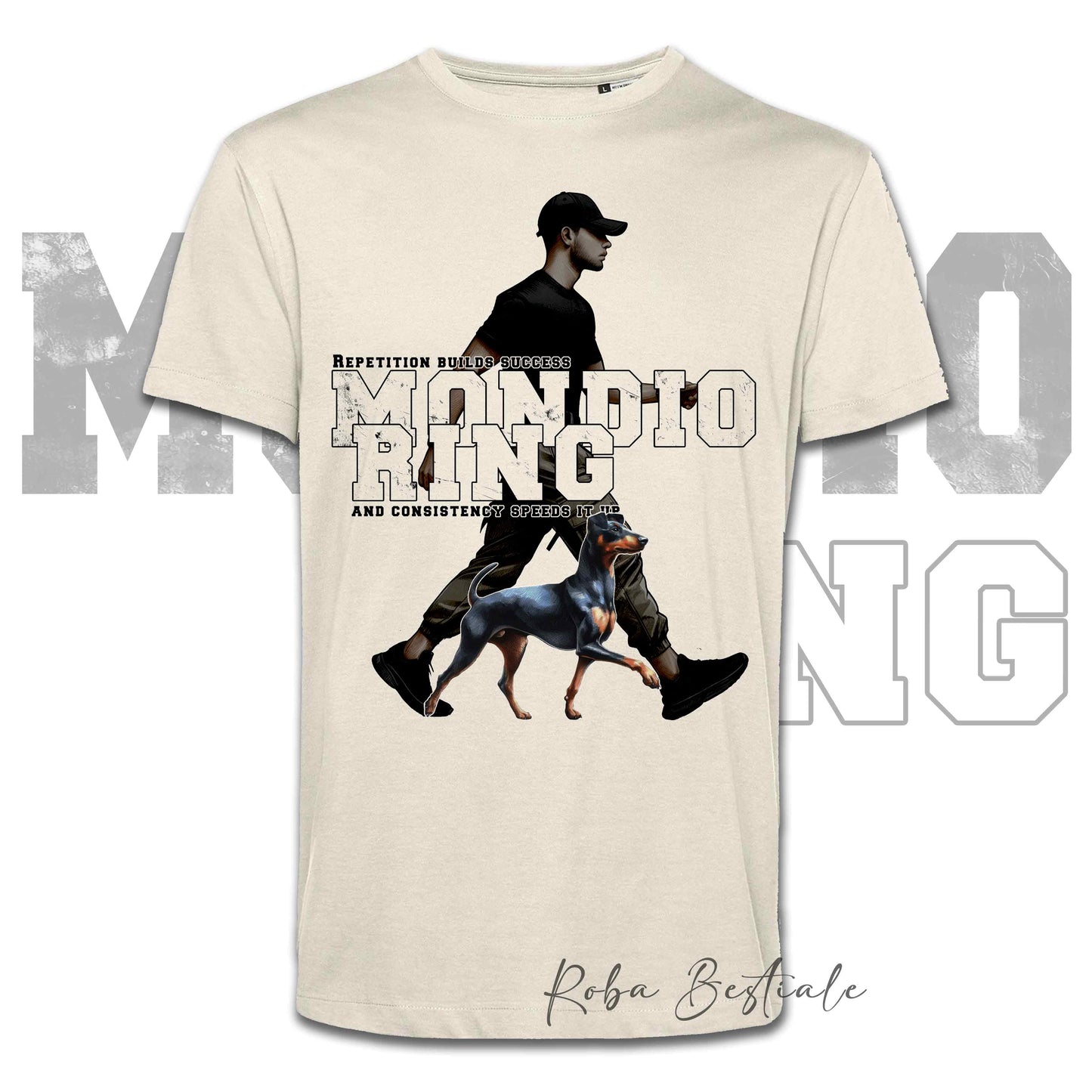 T-Shirt MONDIORING5 - MANCHESTER TERRIER + UOMO - Bianca, Uomo o Donna - dalla XS alla 5XL