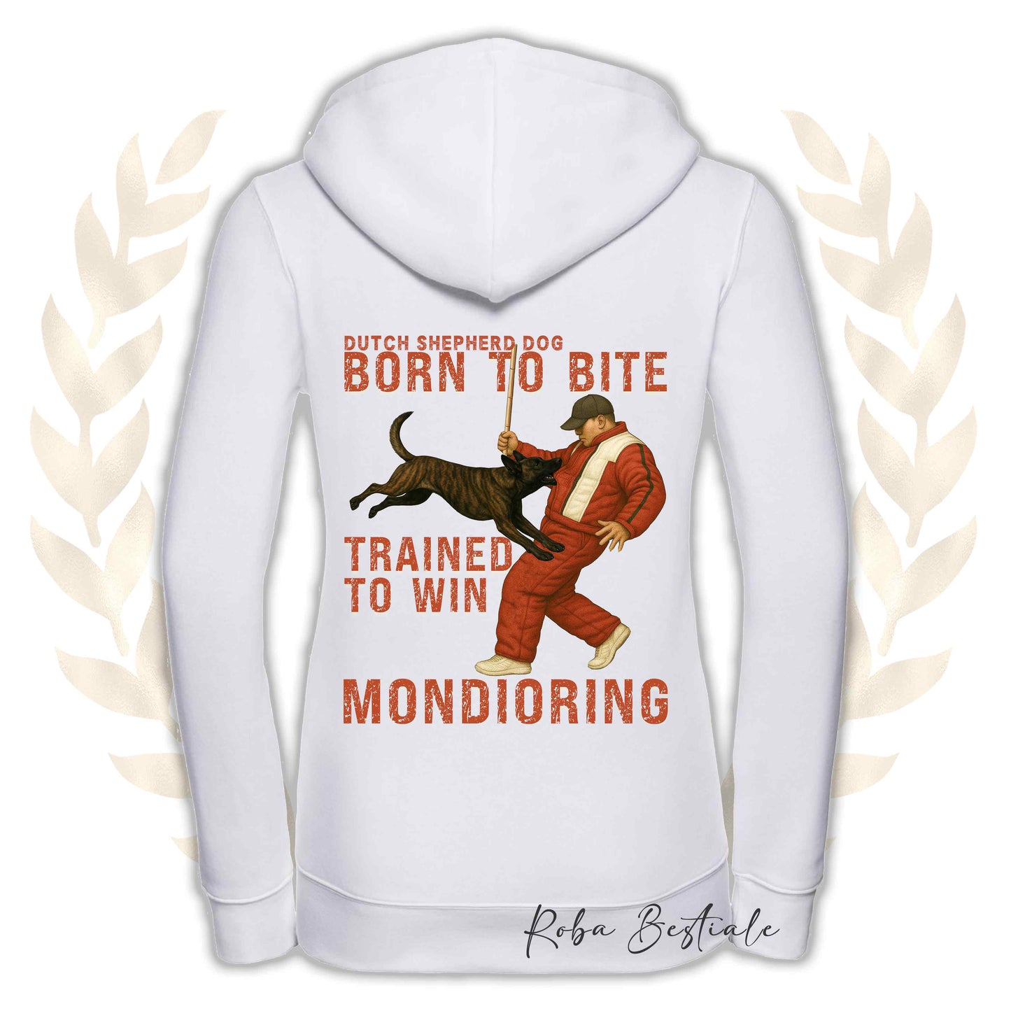 Felpa MONDIO ATTACK - PASTORE OLANDESE - Cappuccio e Zip, Uomo o Donna, in tanti colori - dalla XS alla 5XL