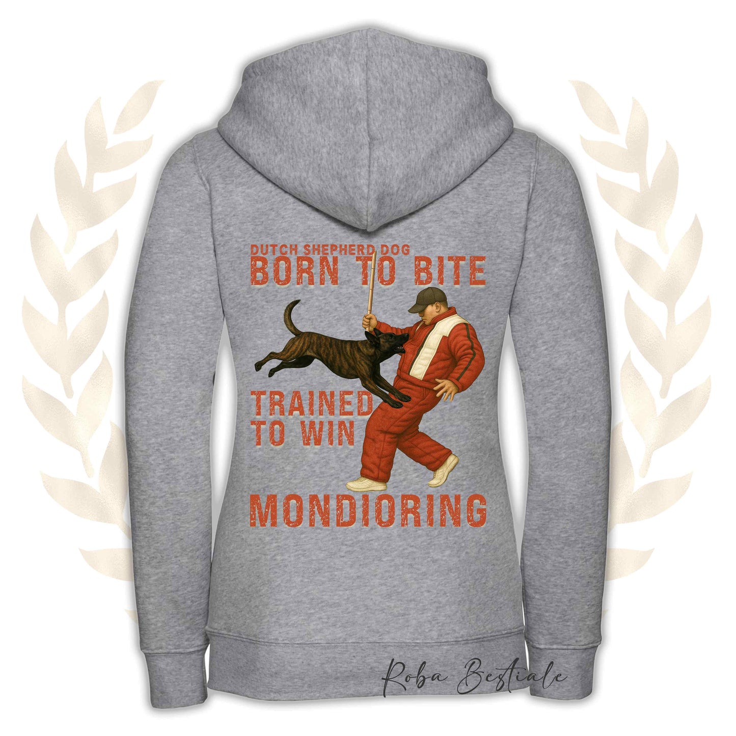 Felpa MONDIO ATTACK - PASTORE OLANDESE - Cappuccio e Zip, Uomo o Donna, in tanti colori - dalla XS alla 5XL