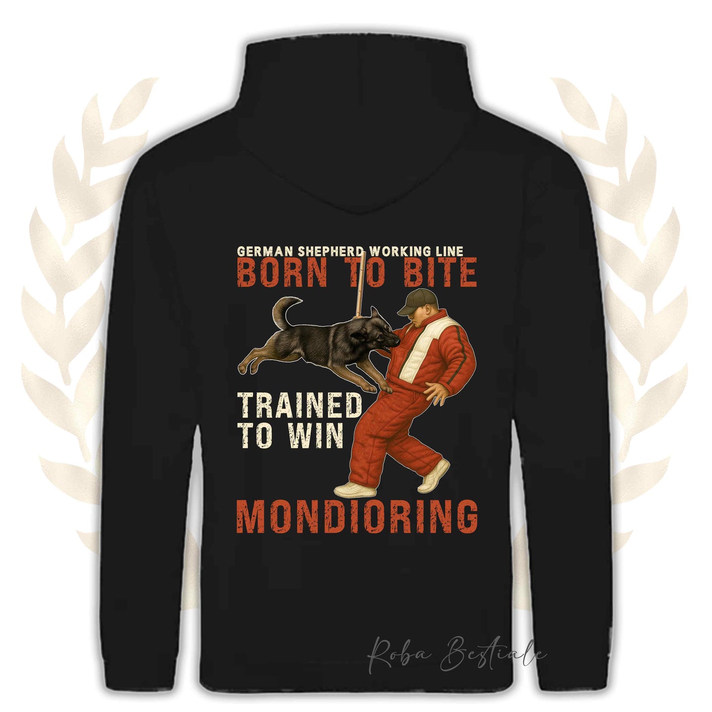 Felpa MONDIO ATTACK - PASTORE TEDESCO Da Lavoro "Grigione" - Cappuccio e Tasconi, Unisex, in tanti colori - dalla XS alla 5XL