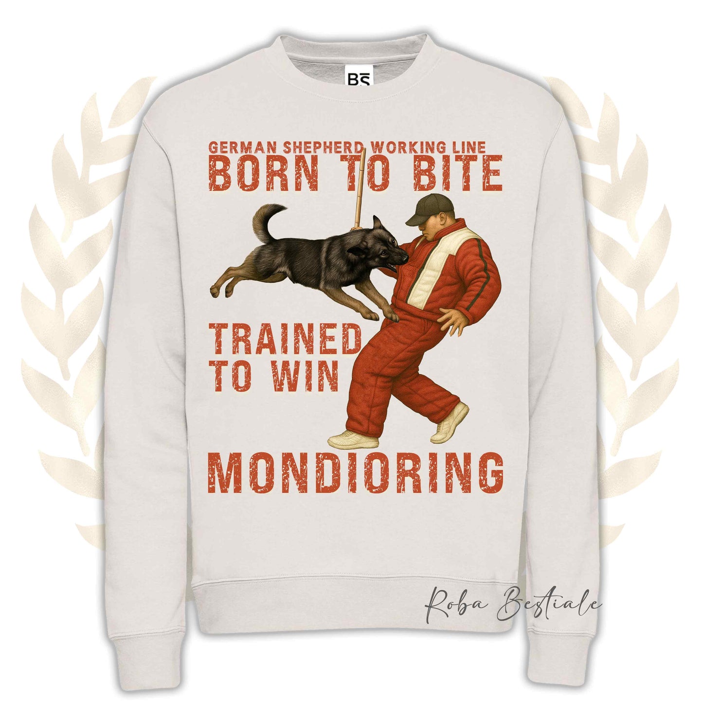 Felpa MONDIO ATTACK - PASTORE TEDESCO da Lavoro "Grigione" - Girocollo, Unisex, in tanti colori! - dalla XS alla 3XL