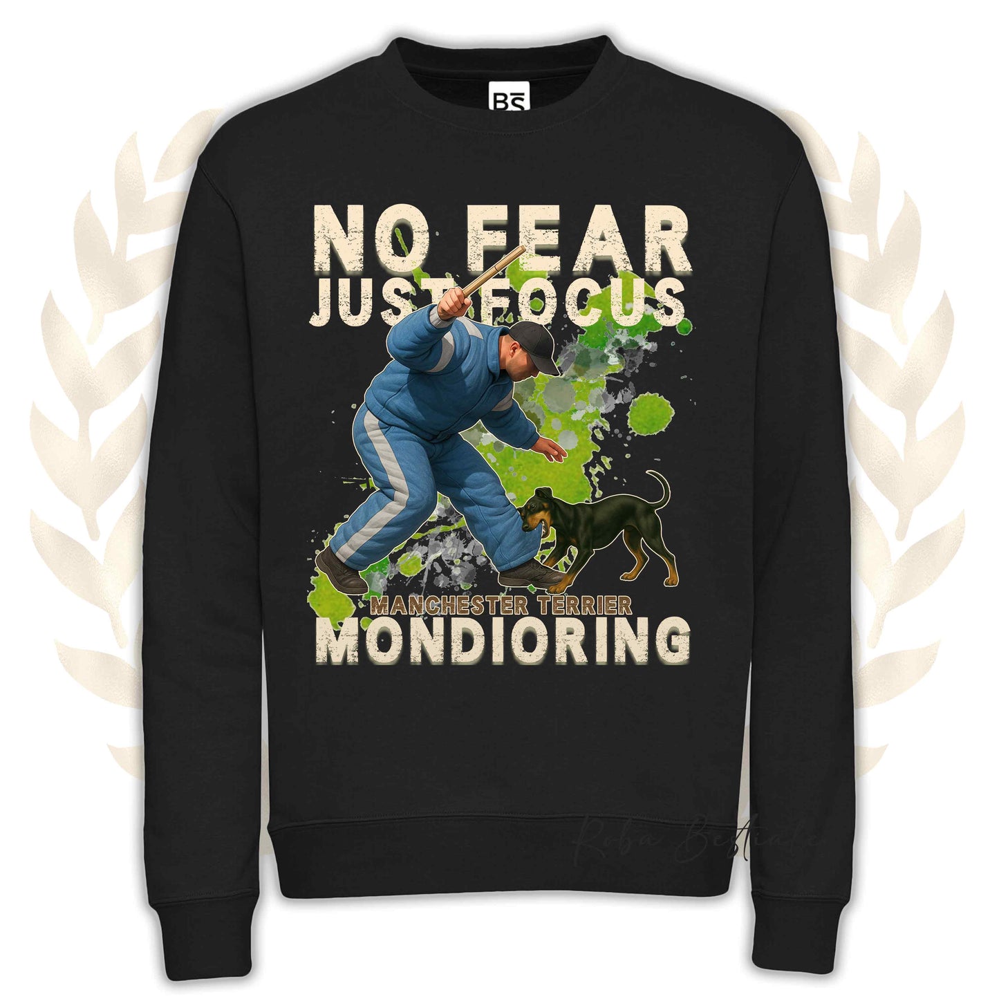 Felpa MONDIO ATTACK2 - MANCHESTER TERRIER - Girocollo, Unisex, in tanti colori! - dalla XS alla 3XL