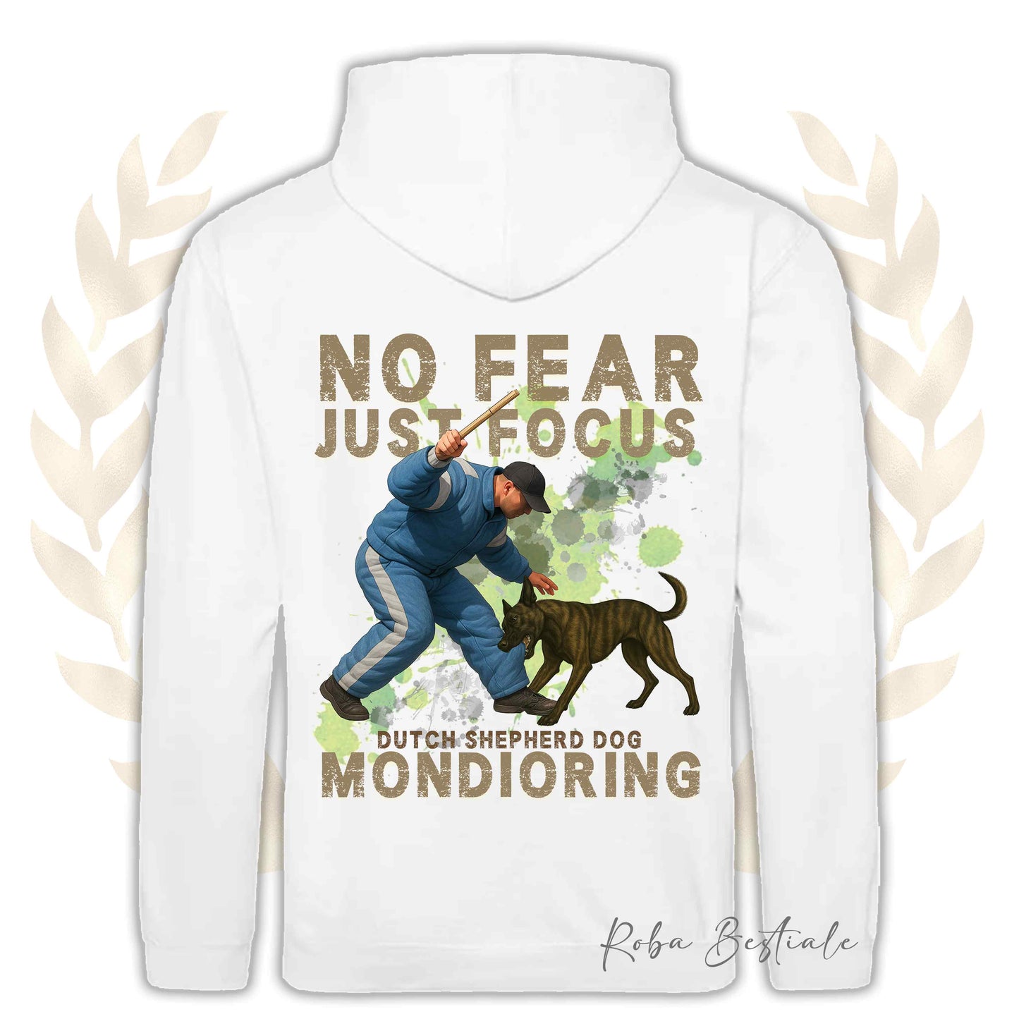 Felpa MONDIO ATTACK2 - PASTORE OLANDESE - Cappuccio e Tasconi, Unisex, in tanti colori - dalla XS alla 5XL