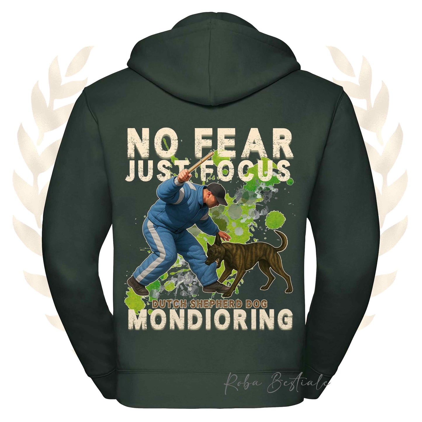 Felpa MONDIO ATTACK2 - PASTORE OLANDESE - Cappuccio e Zip, Uomo o Donna, in tanti colori - dalla XS alla 5XL