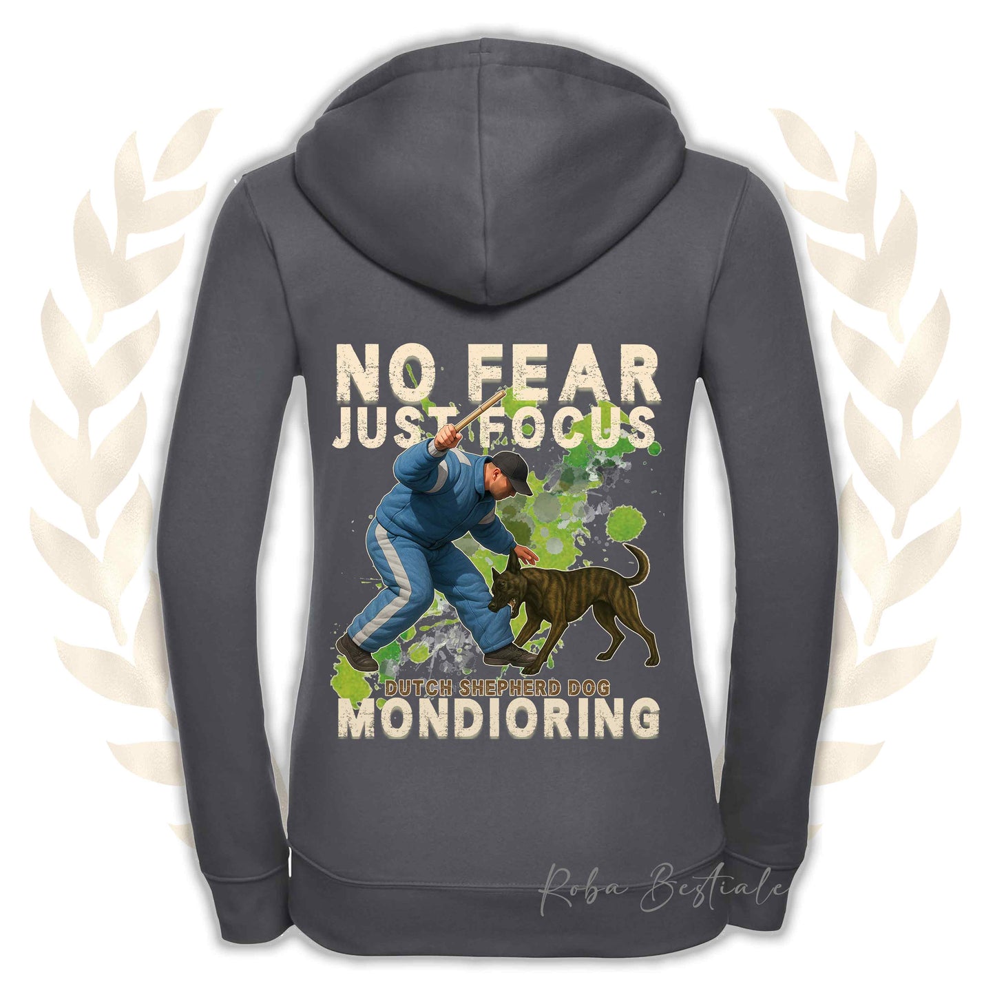 Felpa MONDIO ATTACK2 - PASTORE OLANDESE - Cappuccio e Zip, Uomo o Donna, in tanti colori - dalla XS alla 5XL
