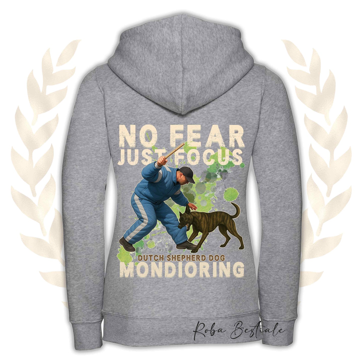 Felpa MONDIO ATTACK2 - PASTORE OLANDESE - Cappuccio e Zip, Uomo o Donna, in tanti colori - dalla XS alla 5XL