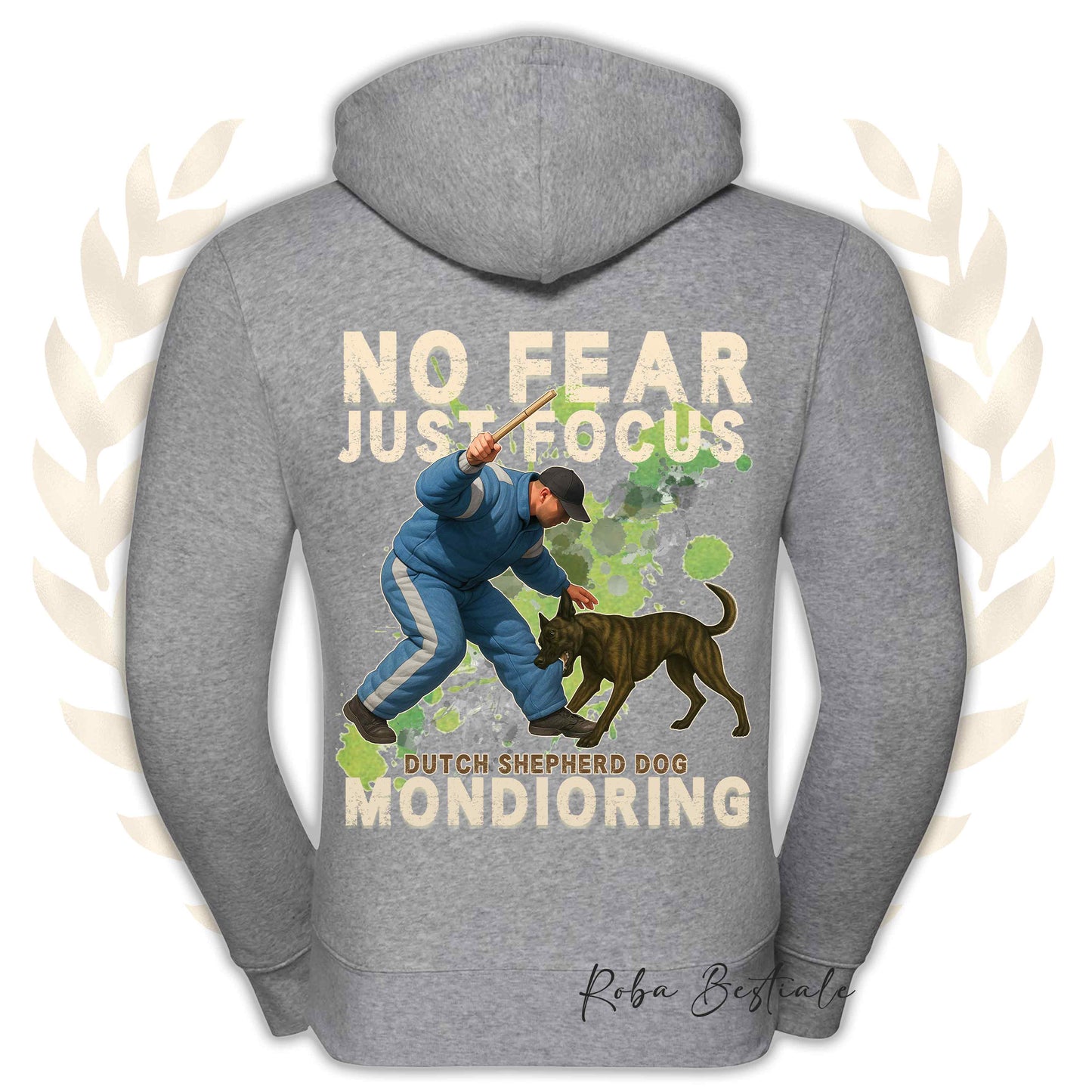 Felpa MONDIO ATTACK2 - PASTORE OLANDESE - Cappuccio e Zip, Uomo o Donna, in tanti colori - dalla XS alla 5XL
