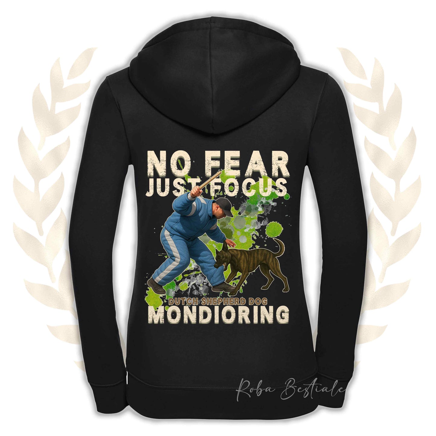 Felpa MONDIO ATTACK2 - PASTORE OLANDESE - Cappuccio e Zip, Uomo o Donna, in tanti colori - dalla XS alla 5XL