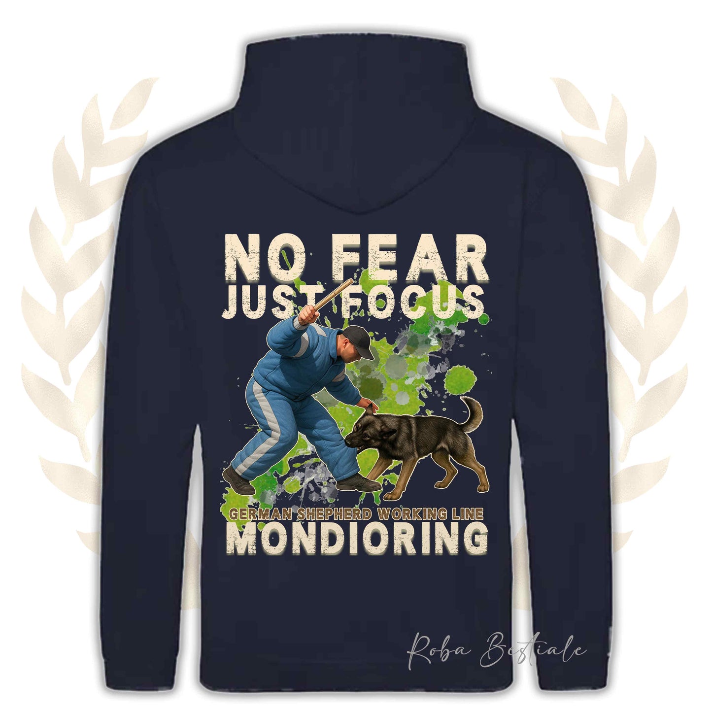Felpa MONDIO ATTACK2 - PASTORE TEDESCO Da Lavoro "Grigione" - Cappuccio e Tasconi, Unisex, in tanti colori - dalla XS alla 5XL