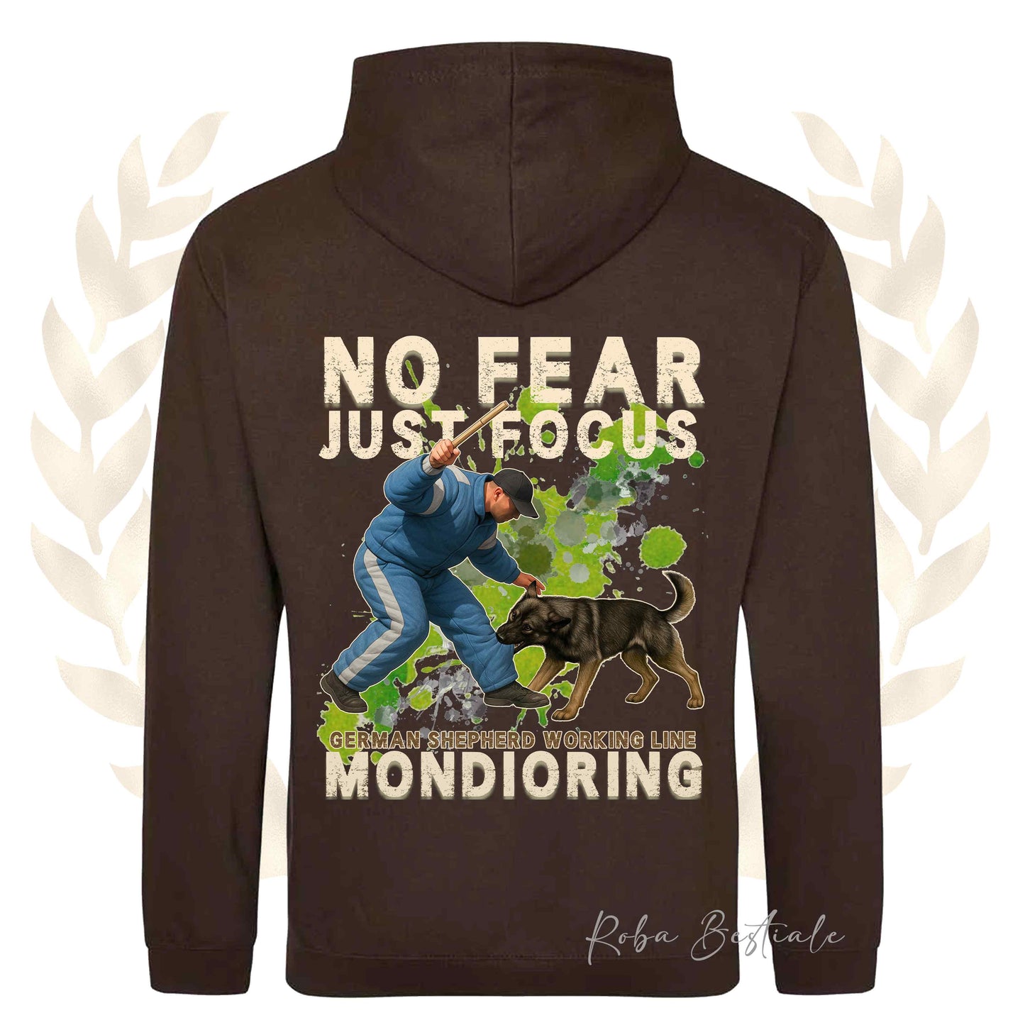 Felpa MONDIO ATTACK2 - PASTORE TEDESCO Da Lavoro "Grigione" - Cappuccio e Tasconi, Unisex, in tanti colori - dalla XS alla 5XL