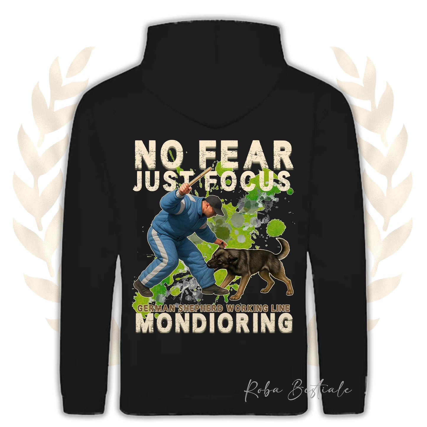 Felpa MONDIO ATTACK2 - PASTORE TEDESCO Da Lavoro "Grigione" - Cappuccio e Tasconi, Unisex, in tanti colori - dalla XS alla 5XL
