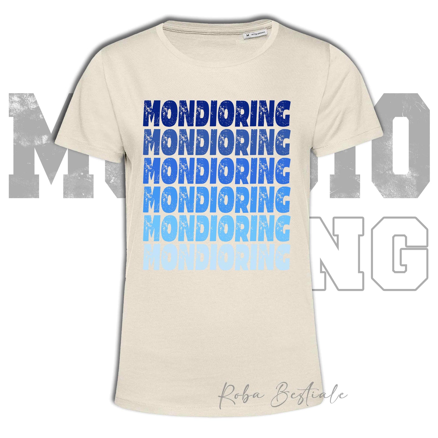 T-Shirt MONDIORING - SCRITTE - OFF WHITE, Stampe in tanti colori! Uomo o Donna - Dalla XS alla 5XL