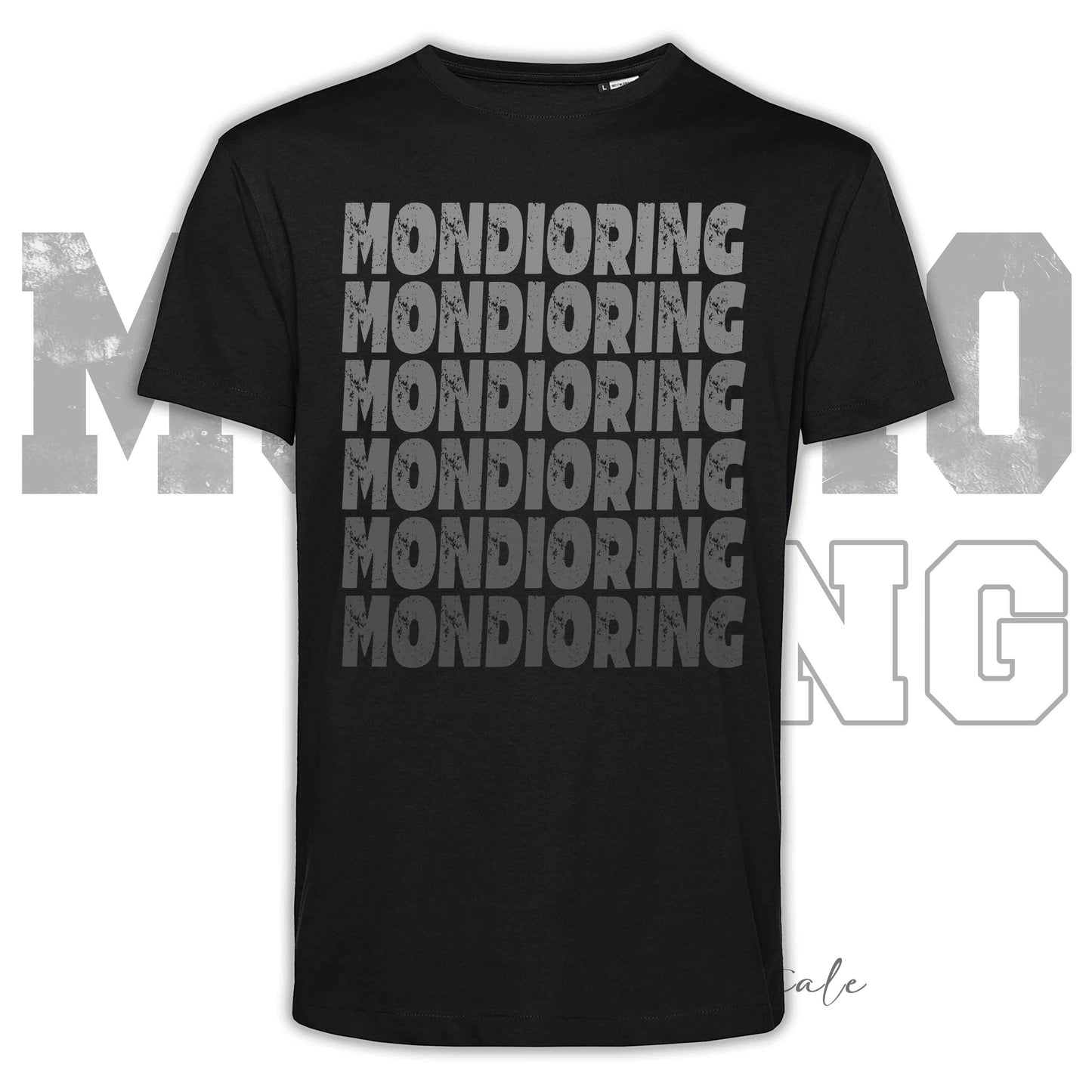 T-Shirt MONDIORING - SCRITTE - NERA, Stampe in tanti colori! Uomo o Donna - Dalla XS alla 5XL