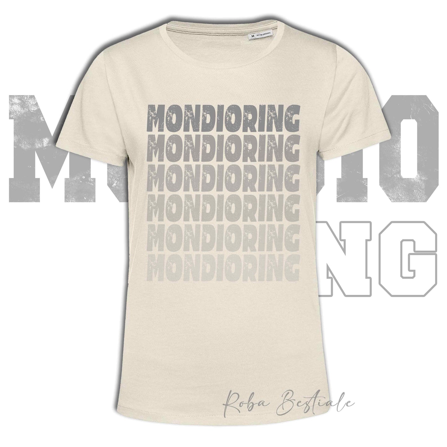 T-Shirt MONDIORING - SCRITTE - OFF WHITE, Stampe in tanti colori! Uomo o Donna - Dalla XS alla 5XL