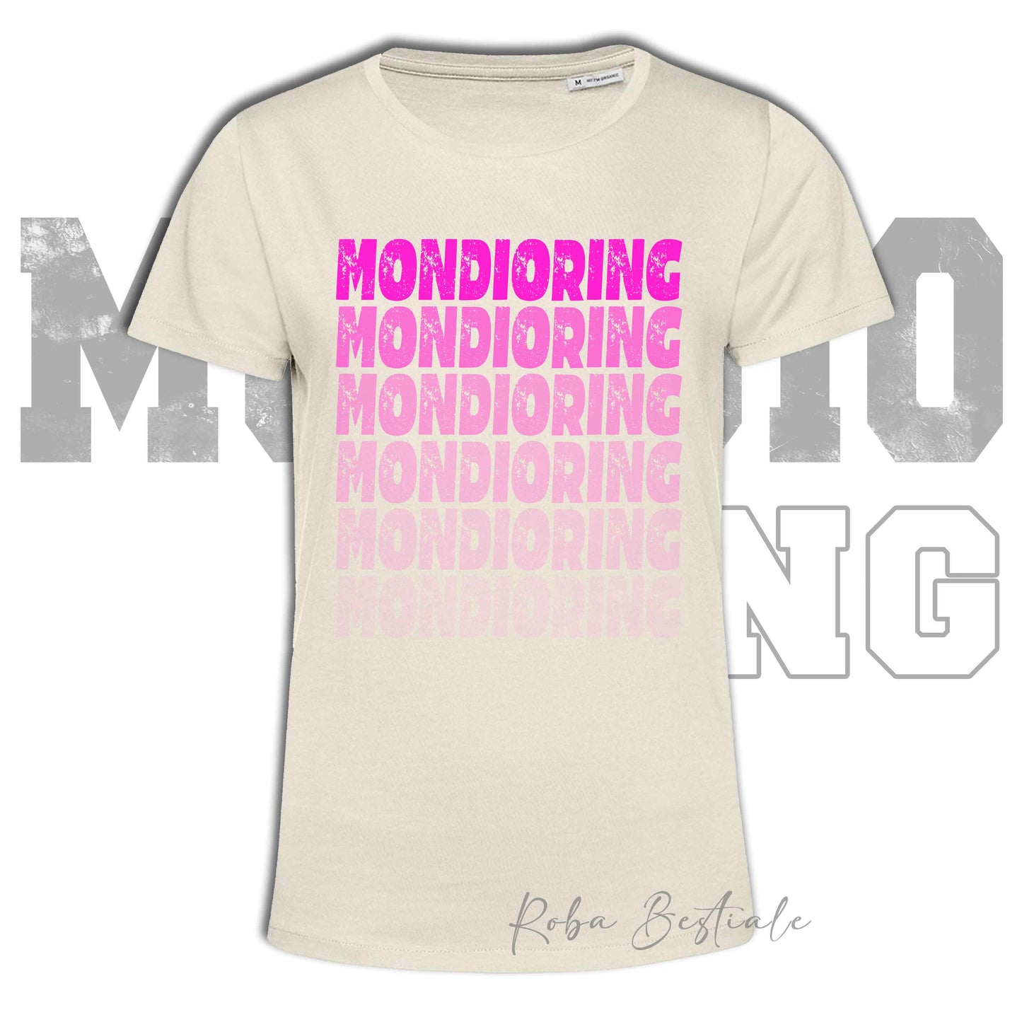 T-Shirt MONDIORING - SCRITTE - OFF WHITE, Stampe in tanti colori! Uomo o Donna - Dalla XS alla 5XL