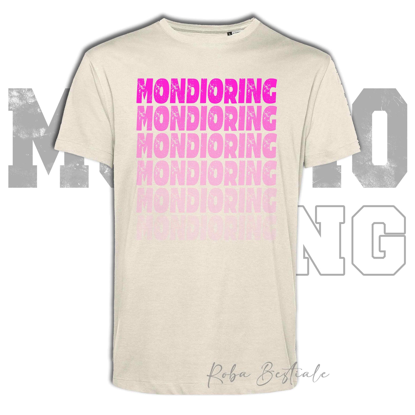 T-Shirt MONDIORING - SCRITTE - OFF WHITE, Stampe in tanti colori! Uomo o Donna - Dalla XS alla 5XL