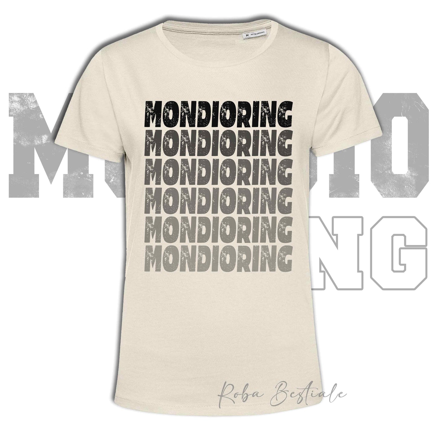 T-Shirt MONDIORING - SCRITTE - OFF WHITE, Stampe in tanti colori! Uomo o Donna - Dalla XS alla 5XL
