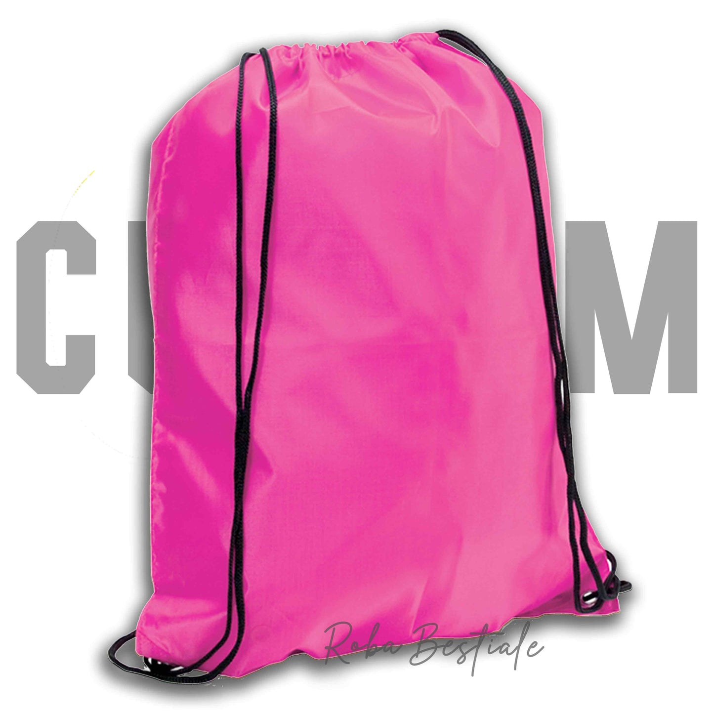 Sacca Zainetto PERSONALIZZABILE - In Poliestere - Coulisse e occhielli in metallo - Diversi colori disponibili