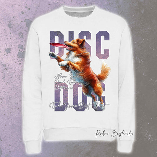 Felpa Invernale APTITUDE - DISC DOG - NOVA SCOTIA DUCK TOLLING RETRIEVER - Girocollo, Unisex, in tanti colori! - dalla XS alla 3XL